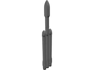 Falcon 9 Rocket 3D Model preview