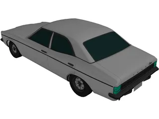 Ford Cortina MK III 2000E (1976) 3D Model preview