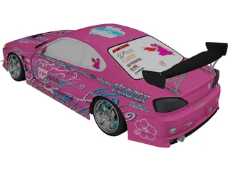 Nissan Silvia S15 Yashio Factory Drift 3D Model preview