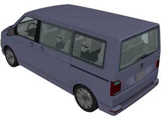 Volkswagen Caravelle (2018) 3D Model preview