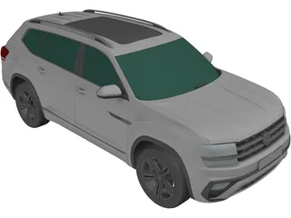 Volkswagen Atlas R-Line (2017) 3D Model preview