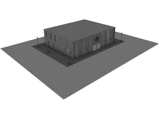 Cafeteria 3D Model preview