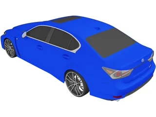 Lexus GS-F (2019) 3D Model preview