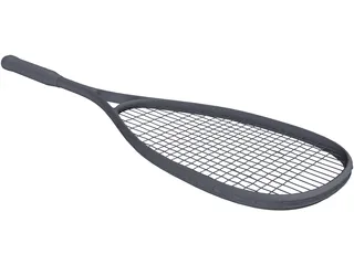 Squash Racket Dunlop 3D Model preview