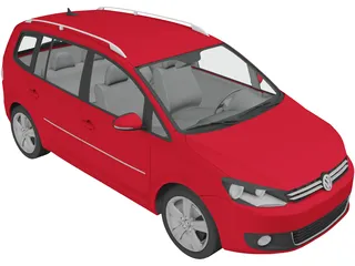 Volkswagen Touran (2011) 3D Model preview