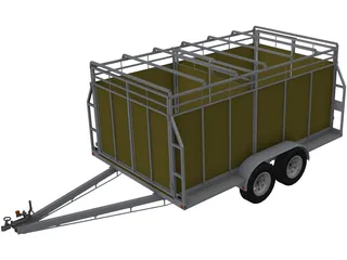 Stock Trailer 3D Model preview