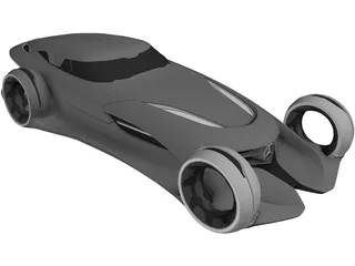 Mercedes-Benz Silver Arrow 3D Model preview