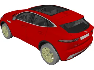 Jaguar E-Pace (2018) 3D Model preview