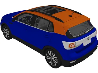 Volkswagen T-Cross (2019) 3D Model preview