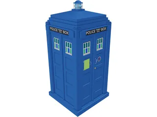 British Police Call Box 3D Model preview