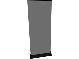 Stand Roll Up 3D Model preview