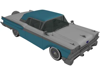 Ford Galaxie 500 (1958) 3D Model preview