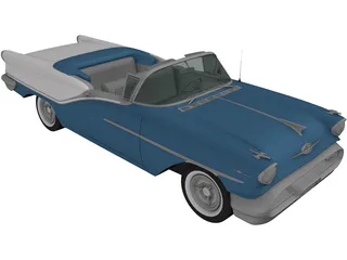 Oldsmobile Starfire 98 Convertible (1957) 3D Model preview