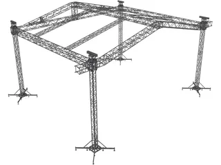 Eurotruss ST Groundsuport 3D Model preview