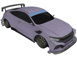 Honda Civic SI [Tuned] (2017) 3D Model preview
