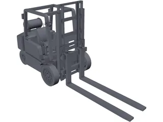 Forklift 3D Model preview