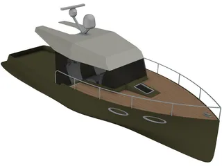 Baycruiser Yacht 3D Model preview