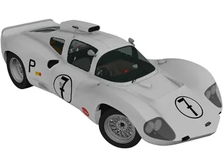 Chaparral 2D Race Car (1966) 3D Model preview