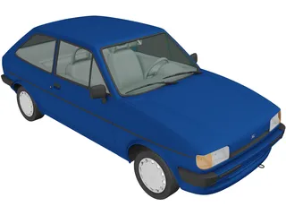 Ford Fiesta (1983) 3D Model preview