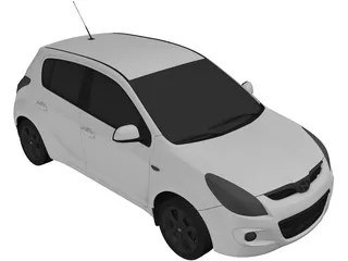 Hyundai i20 3D Model preview