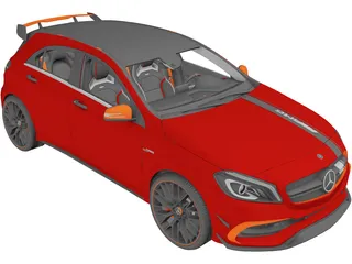 Mercedes-Benz A45 AMG Carbon Edition (2017) 3D Model preview