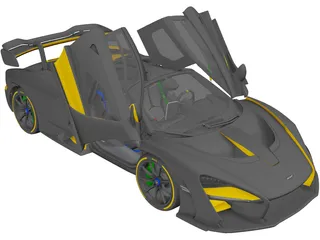 McLaren Senna (2019) 3D Model preview