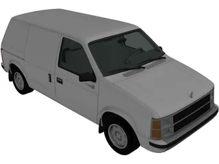 Dodge Mini Ram Van (1984) 3D Model preview