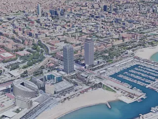 Barcelona City, Spain (2019) 3D Model preview