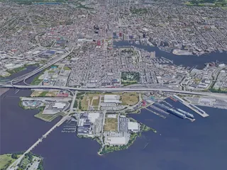 Baltimore City, MD, USA (2019) 3D Model preview