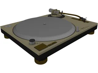 Technics SL-1200MK2 Turntable 3D Model preview