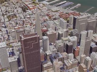 San Francisco City Downtown, CA, USA (2019) 3D Model preview