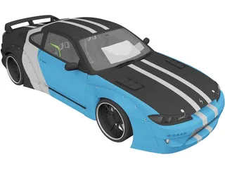 Nissan Silvia S15 Rocket Bunny 3D Model preview