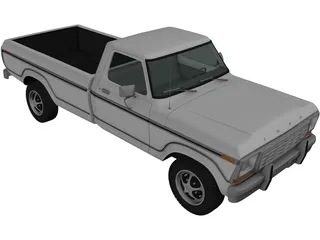 Ford F-150 (1978) 3D Model preview