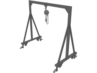 Manual Crane 3D Model preview