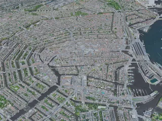 Amsterdam City, Netherlands (2019) 3D Model preview