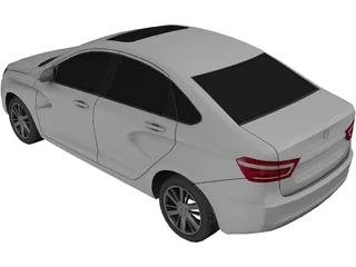 Lada Vesta 3D Model preview