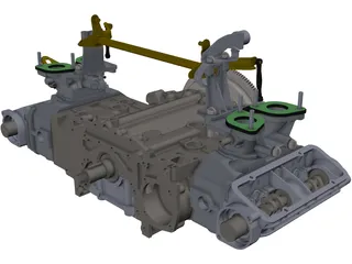 Alfa Romeo Boxer Engine 3D Model preview