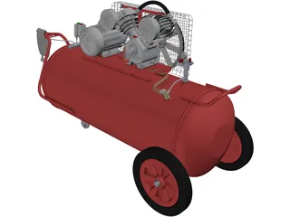 Air Compressor 3D Model preview