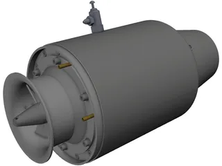 Jet Engine 18kg Force 3D Model preview