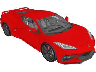Chevrolet Corvette Z51 (2020) 3D Model preview