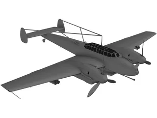 Messerschmitt BF-110 G-2 3D Model preview