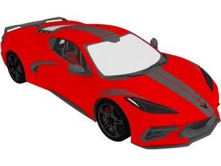 Chevrolet Corvette C8 Stingray Z51 (2020) 3D Model preview