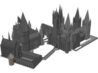 Hogwarts 3D Model preview