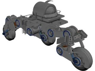 Futuristic Trike 3D Model preview