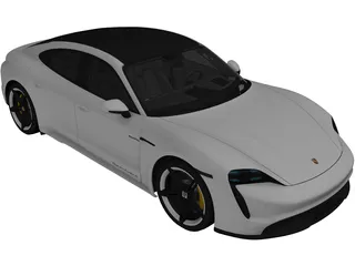 Porsche Taycan Turbo S (2020) 3D Model preview