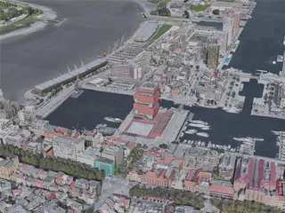 Antwerp City, Belgium (2019) 3D Model preview