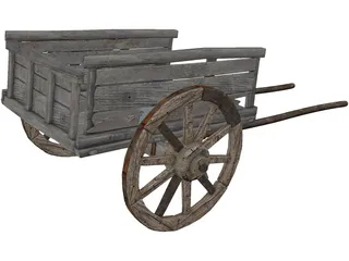 Horse Cart 3D Model preview