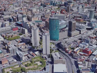 Birmingham City, UK (2019) 3D Model preview