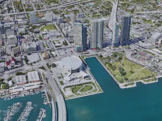 Miami City Downtown, FL, USA (2019) 3D Model preview