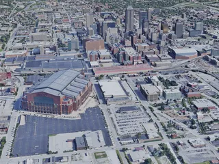 Indianapolis City, IN, USA (2019) 3D Model preview